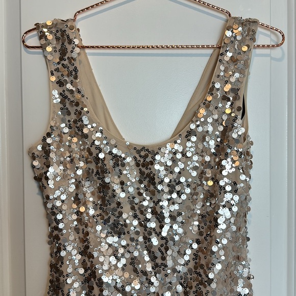 Guess Rose Gold Sequin Holiday Dress Size 6 - Picture 2 of 7